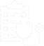 Medical checklist with stethoscope icon